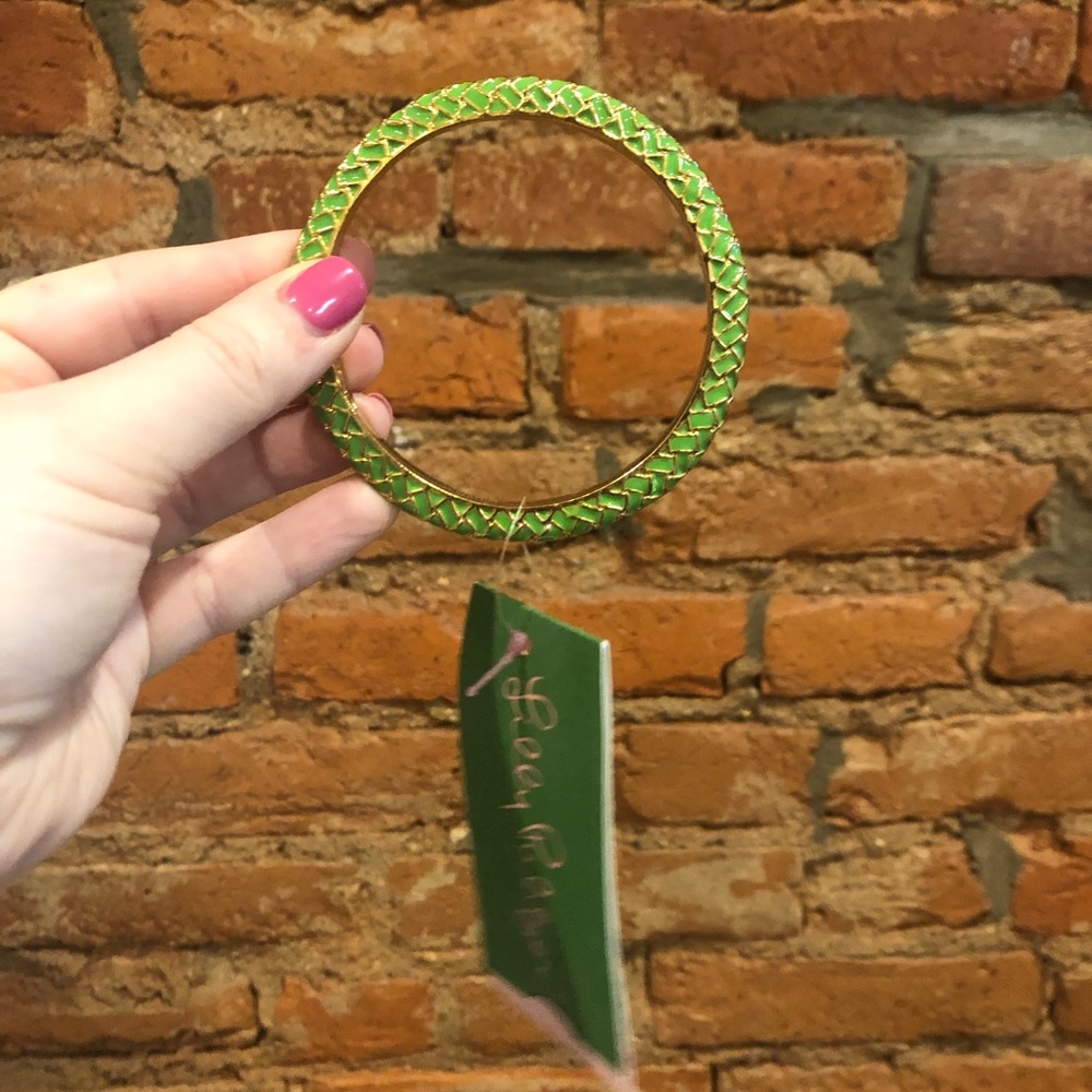 NWT Lilly Pulitzer Basket Case Skinny Green Bangle